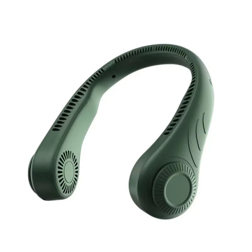 2023 Portable Neck Fan 4000Mah Rechargeable USB Leafless Air Conditioner Bladeless Fans Hanging Neck Cooler for Summer