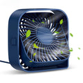 USB Desk Fan Strong Airflow & Quiet Operation 3 Speed Wind Mini Table Fan 360° Rotatable Head for Home Office Bedroom Table