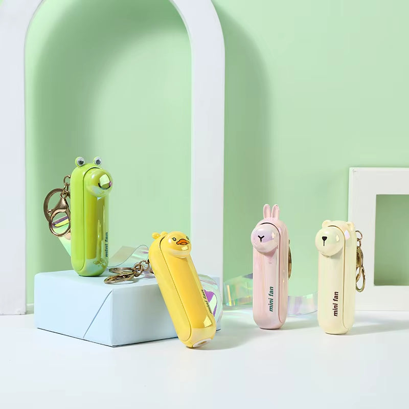 Cute Mini Fan Kipas Portable Hand Fold Bedside Office USB Charge Battery Table Desk Cooling