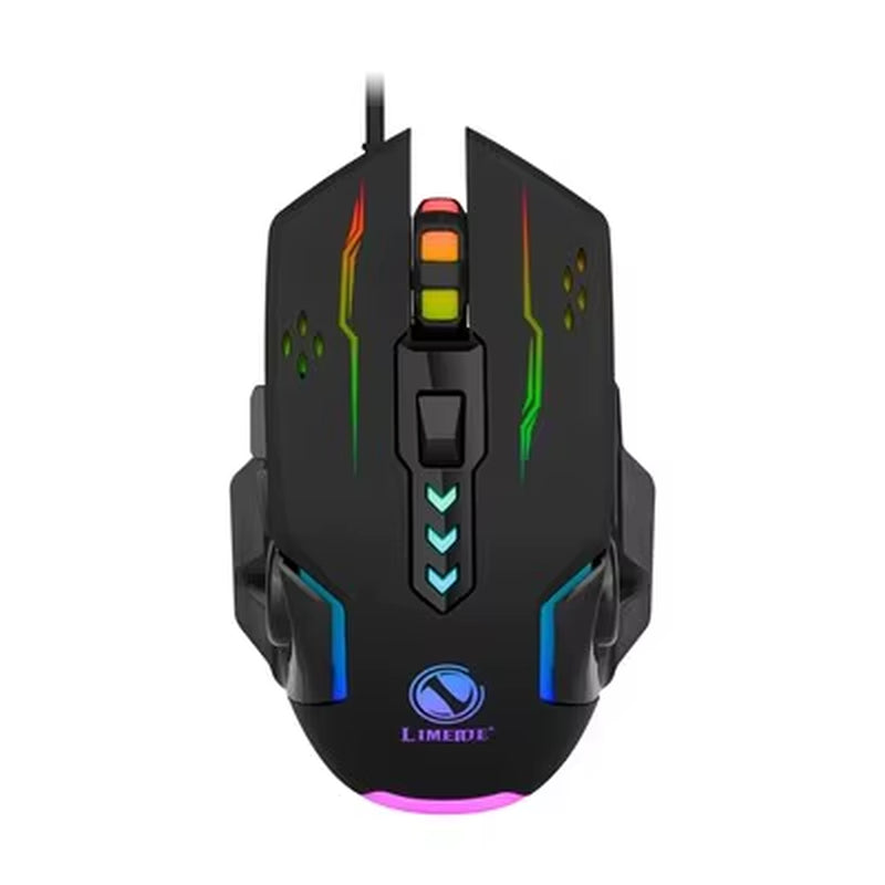 Limei S1 E Sports LED Luminous Backlit Wired Mouse USB Wired for Desktop Laptop Mute Office Computer Gaming Mouse