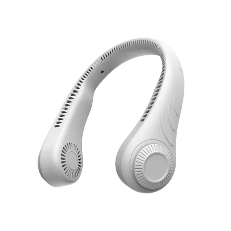2023 Portable Neck Fan 4000Mah Rechargeable USB Leafless Air Conditioner Bladeless Fans Hanging Neck Cooler for Summer