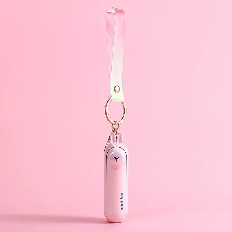Cute Mini Fan Kipas Portable Hand Fold Bedside Office USB Charge Battery Table Desk Cooling