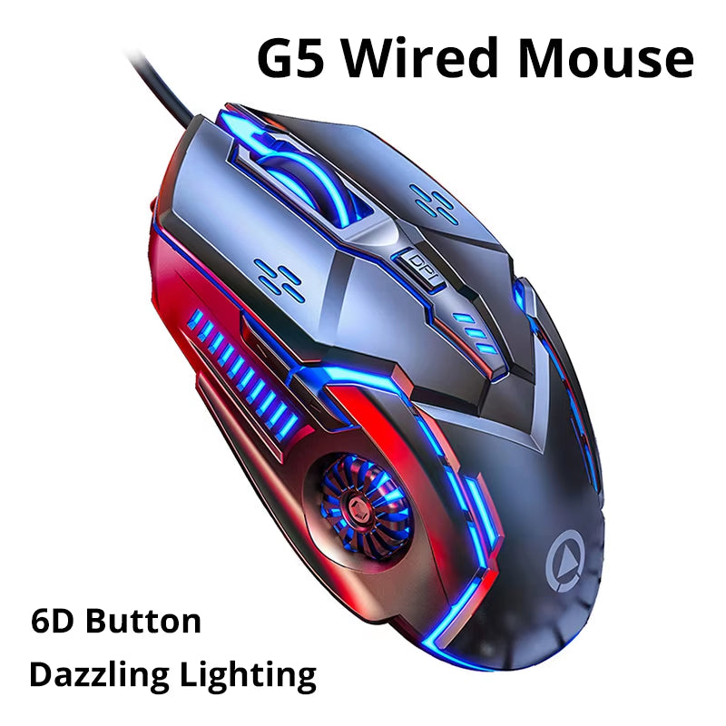 Limei S1 E Sports LED Luminous Backlit Wired Mouse USB Wired for Desktop Laptop Mute Office Computer Gaming Mouse